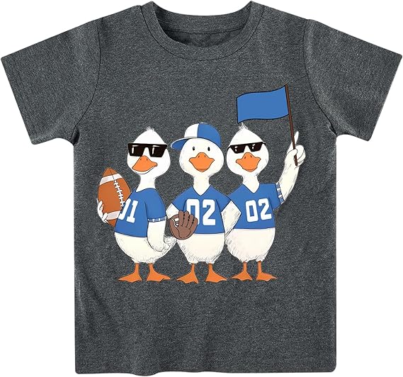 Funnycokid Toddler Boys Shirts Graphic T-Shirt Kids Short Sleeve Tees 2-6 Years