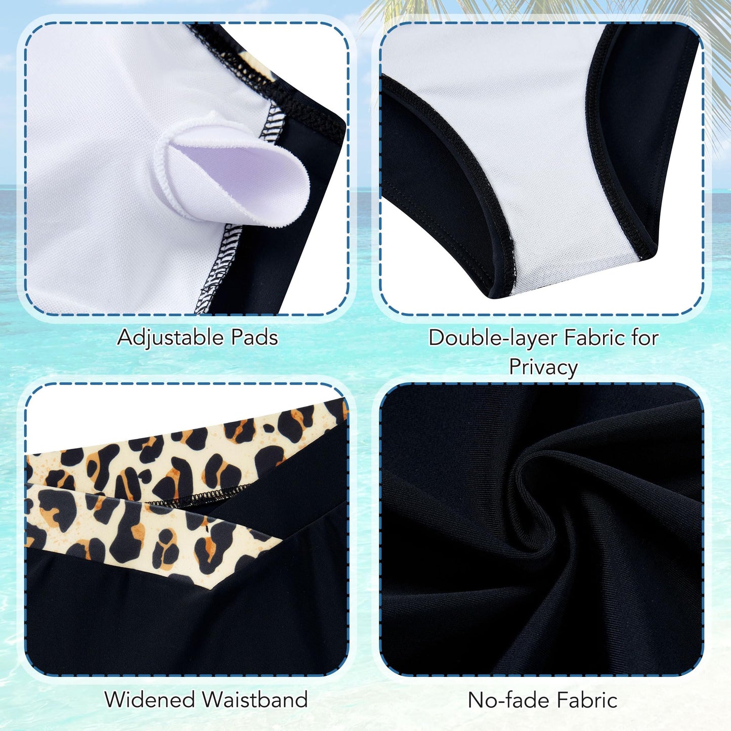 Teen Girls Swimsuit Size 9-16 Two Pieces Bikini Sets with Chest Pad Bathing Suit Color Block Swimwear