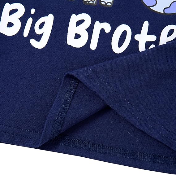 Funnycokid Big Brother T Shirt for Toddler Boys Tee Construction Promoted Short Sleeve 1-6 Years