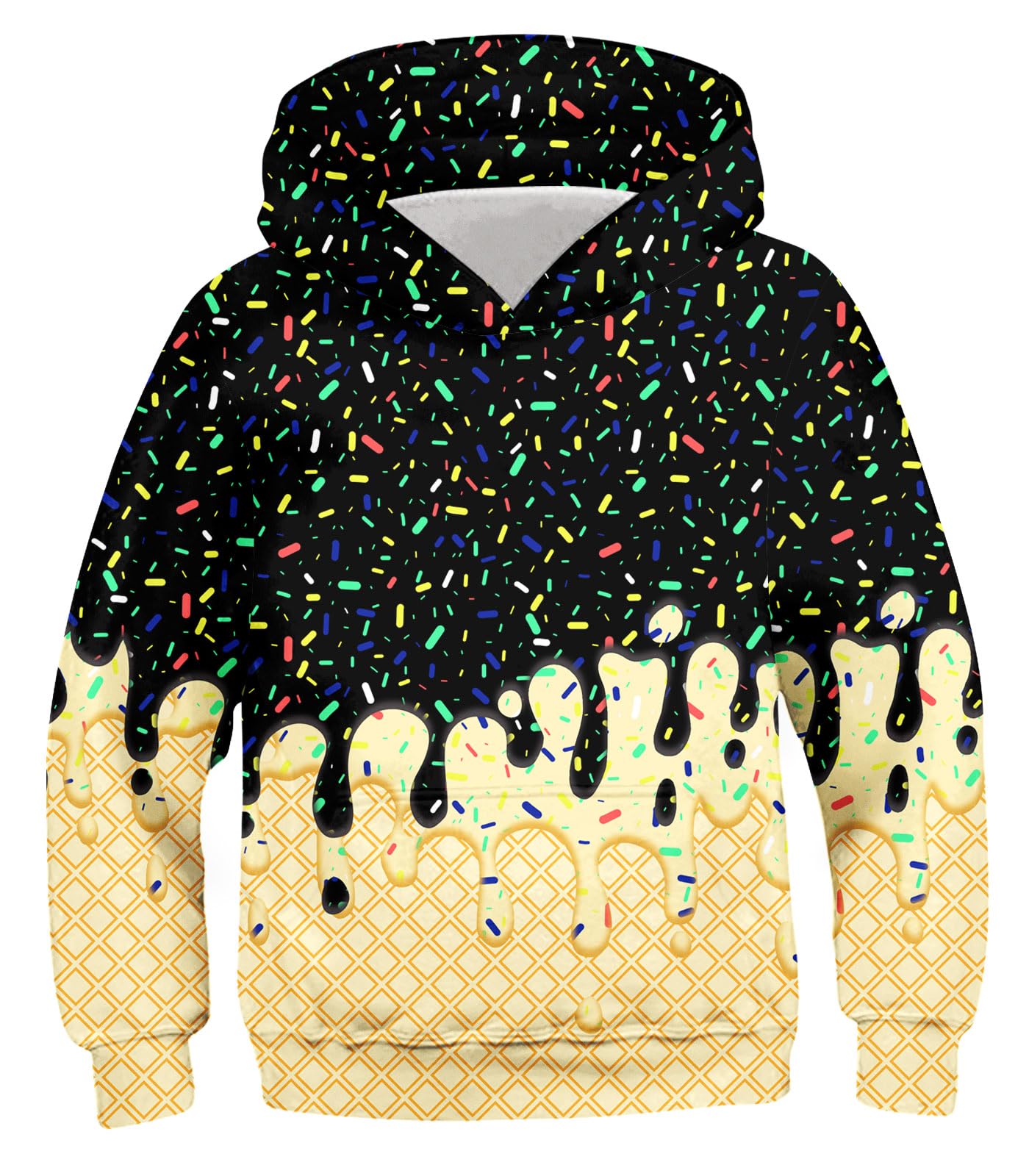 Move Dance Boys Hoodies Ice Cream Baseball Pullover Sweatshirts Size 7-16