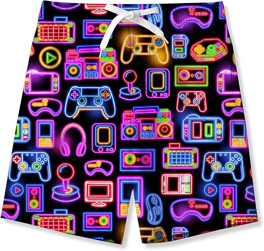 Idgreatim Teens Boys Swim Trunks Quick Dry Beach Swimwear UPF 50+ Board Shorts with Mesh Lining 6-14 Years
