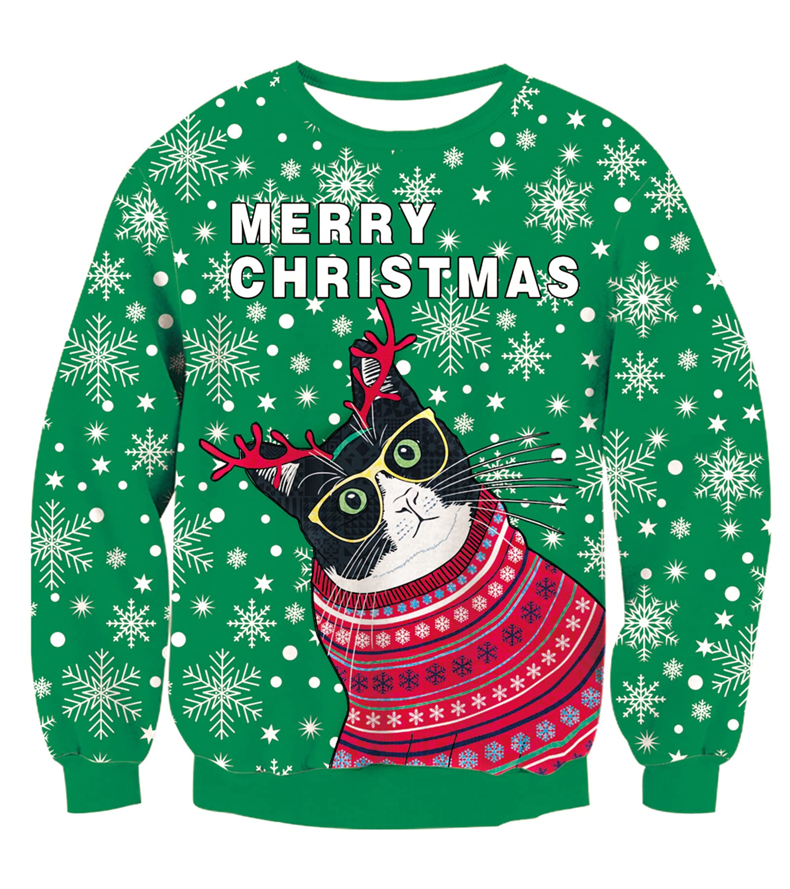Boys Girls Ugly Christmas Sweater 3D Cool Long Sleeve Knitted Sweatshirt Cozy Crewneck Pullover Jumper 3-12 Years