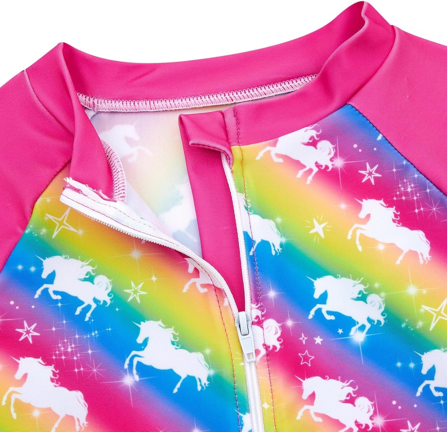 Funnycokid Girls Swimsuit Kids Bathing Suit 3-7 Years Rashguard Swimwear Long Sleeve 3 Piece Toddler