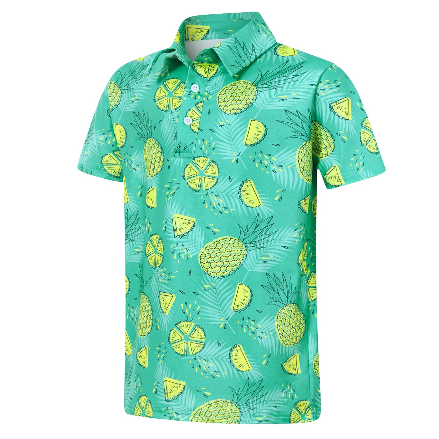 Boys Polo Shirts Hawaiian Golf Clothes Fashion Short Sleeve Kids Cool School Uniform 5-14T