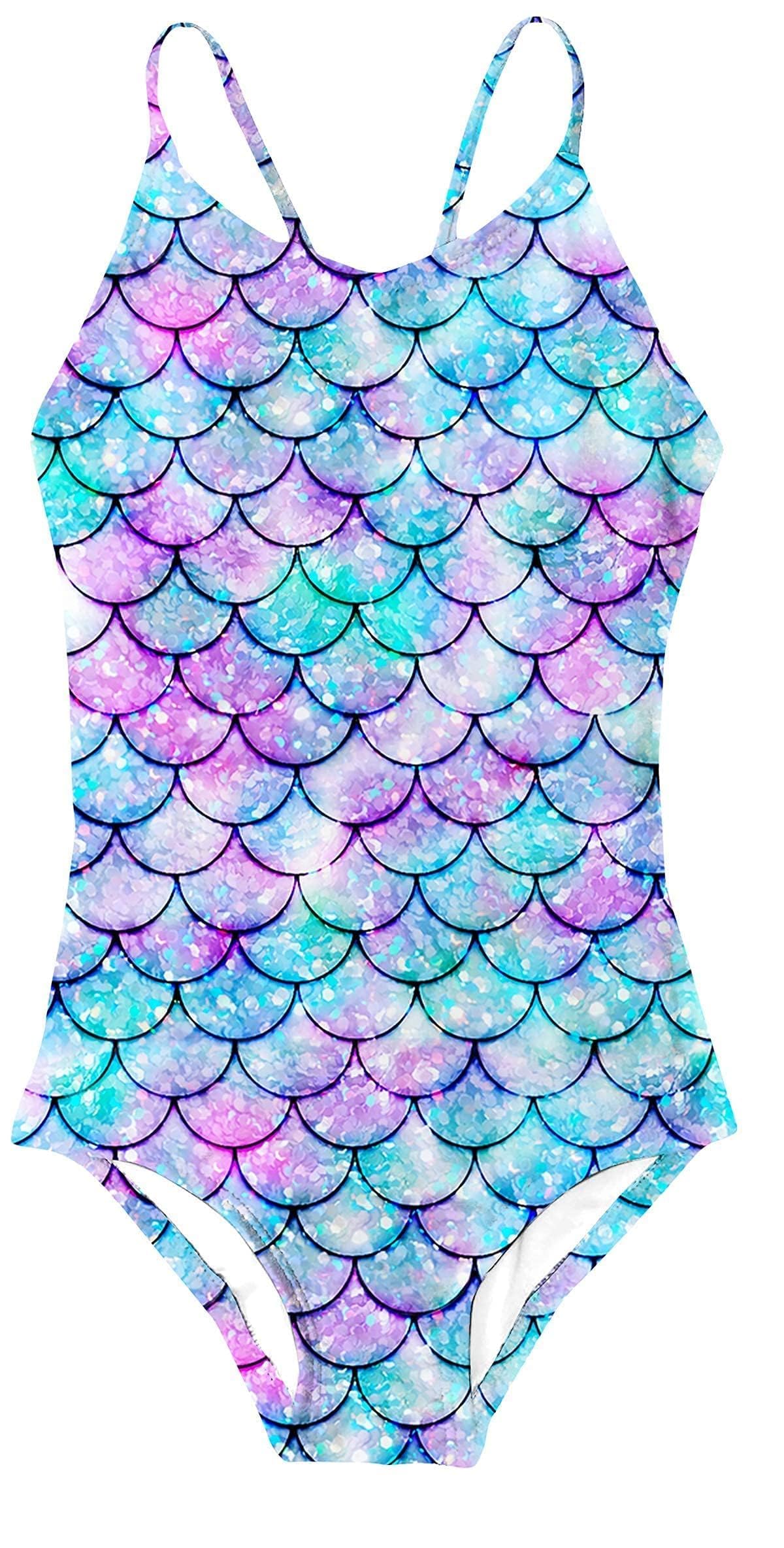 Idgreatim Girls One Piece Swimsuits Quick Dry Beach Swimwear Bathing Suit for Beach 3-12 Years
