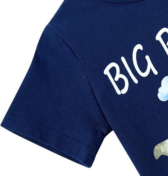 Funnycokid Big Brother T Shirt for Toddler Boys Tee Construction Promoted Short Sleeve 1-6 Years