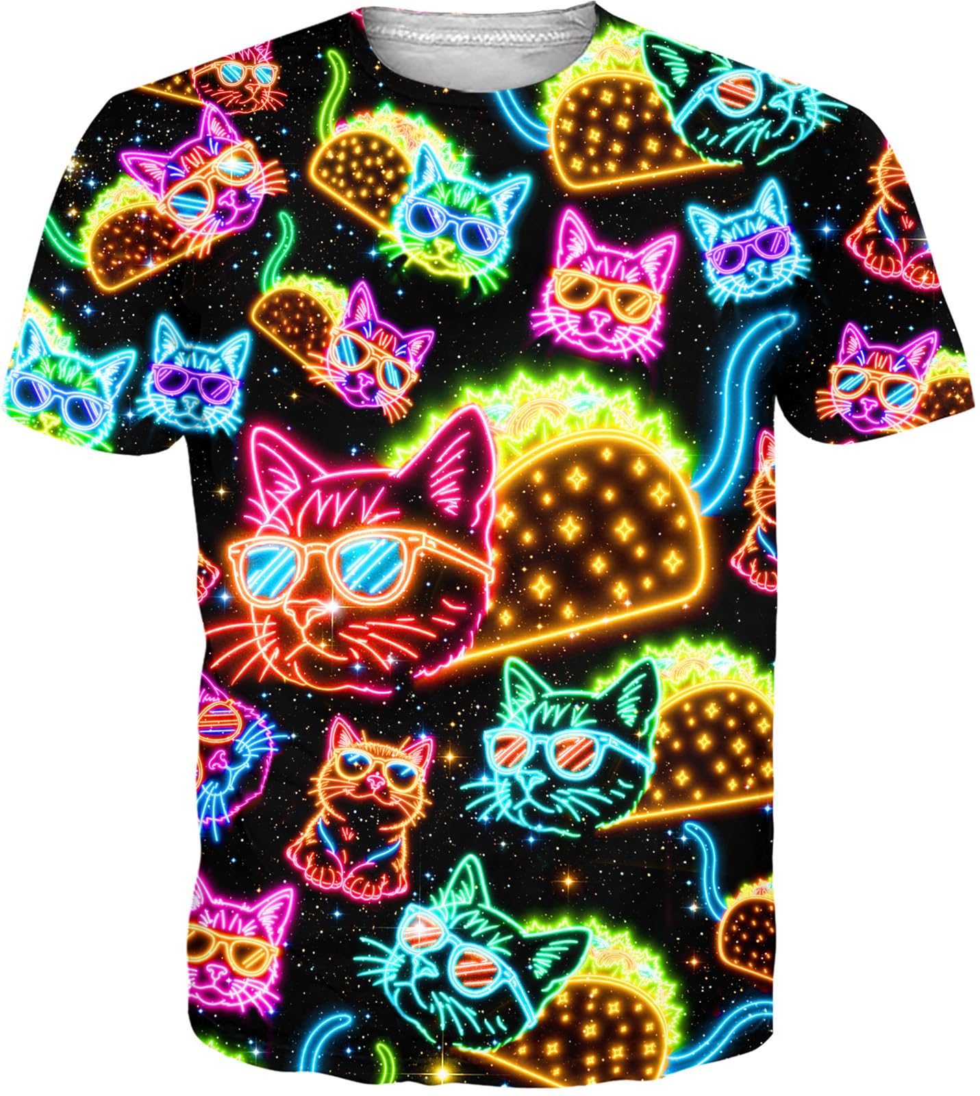 RAISEVERN Mens T-Shirts Cool Novelty Crewneck Short Sleeve Funny Graphic Top Casual Tees for Women