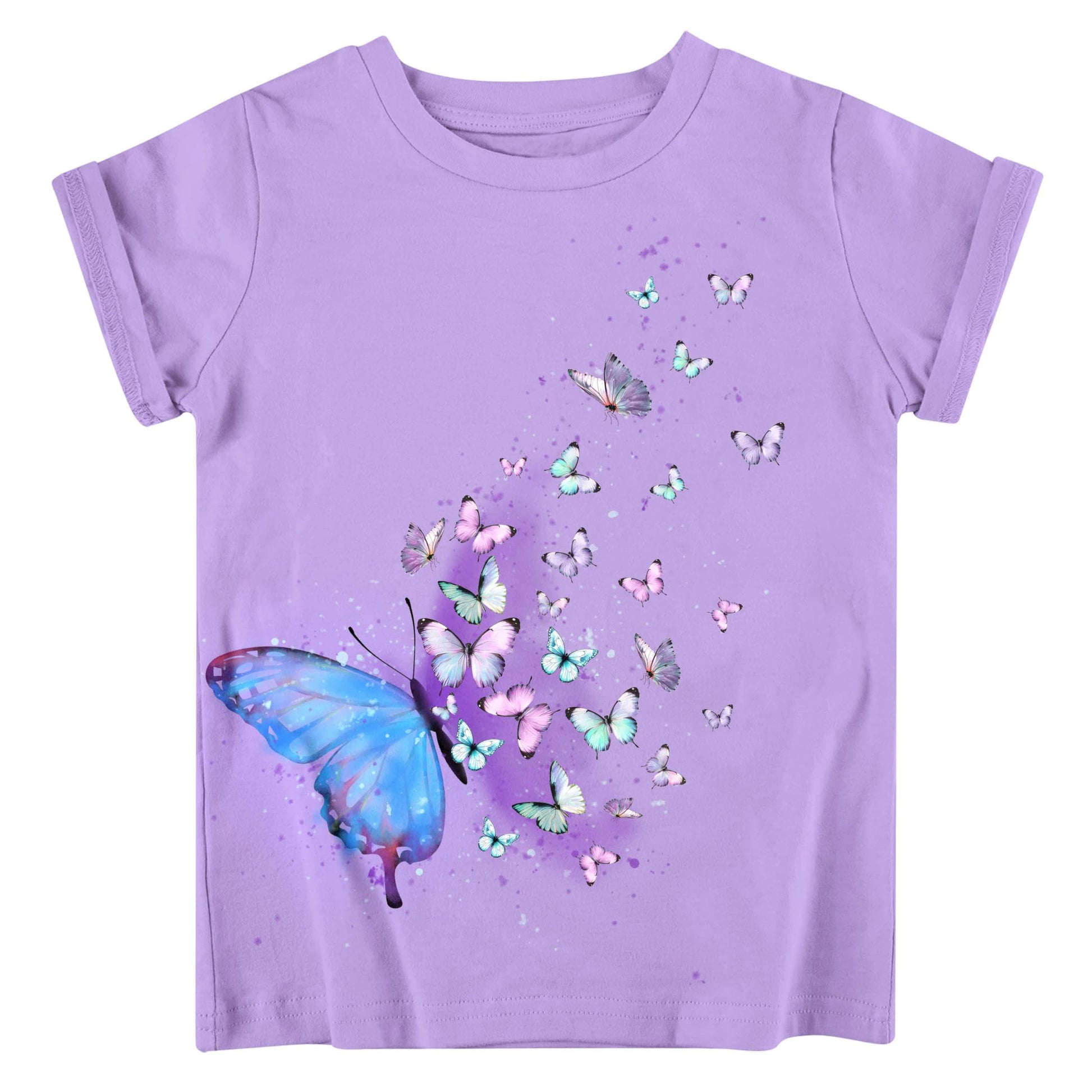 Funnycokid Little Girls T Shirt for Toddler 3-7 Years Kids Tee Graphic Short Sleeve Clothes Tops