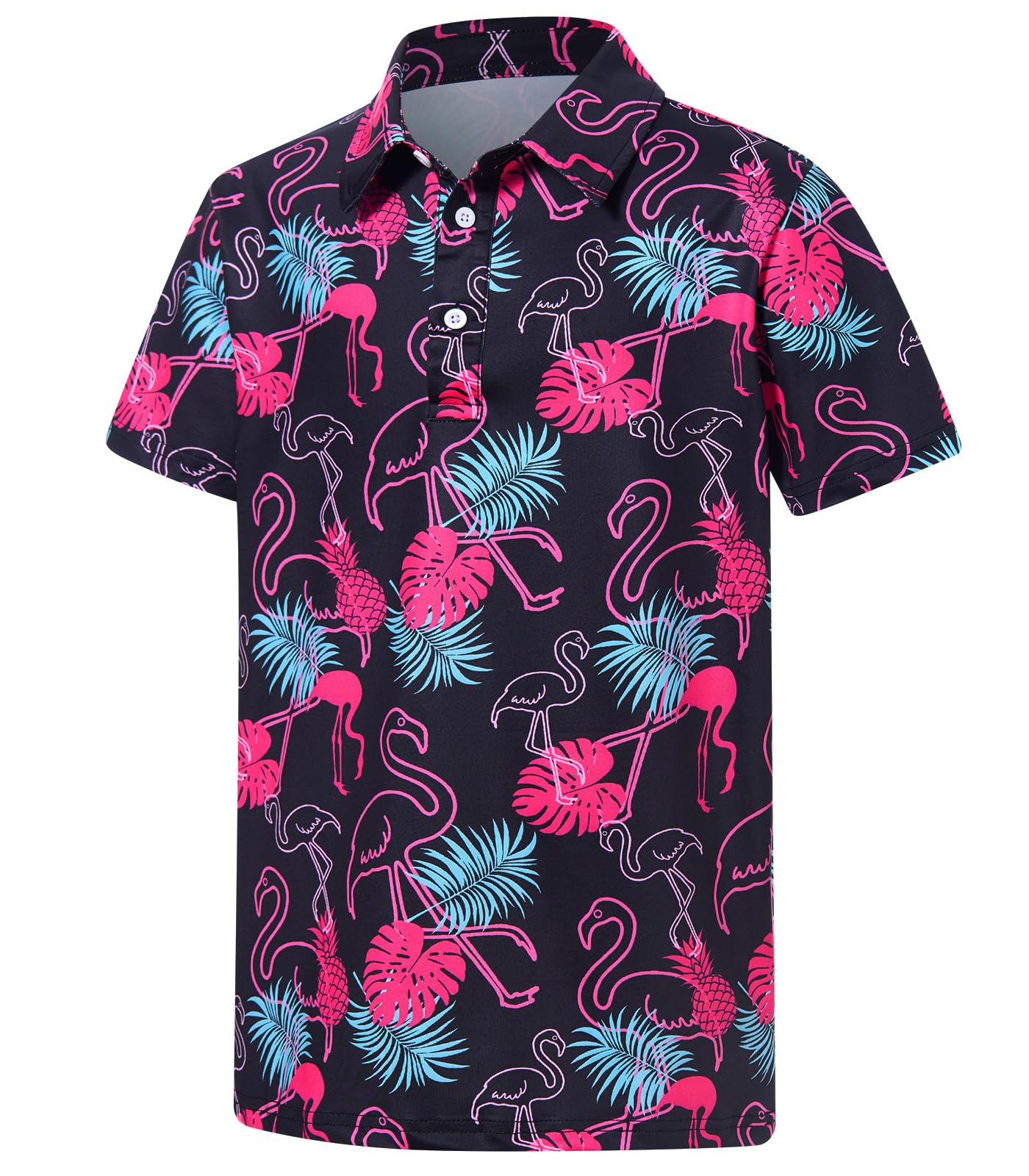 Boys Polo Shirts Hawaiian Golf Clothes Fashion Short Sleeve Kids Cool School Uniform 5-14T
