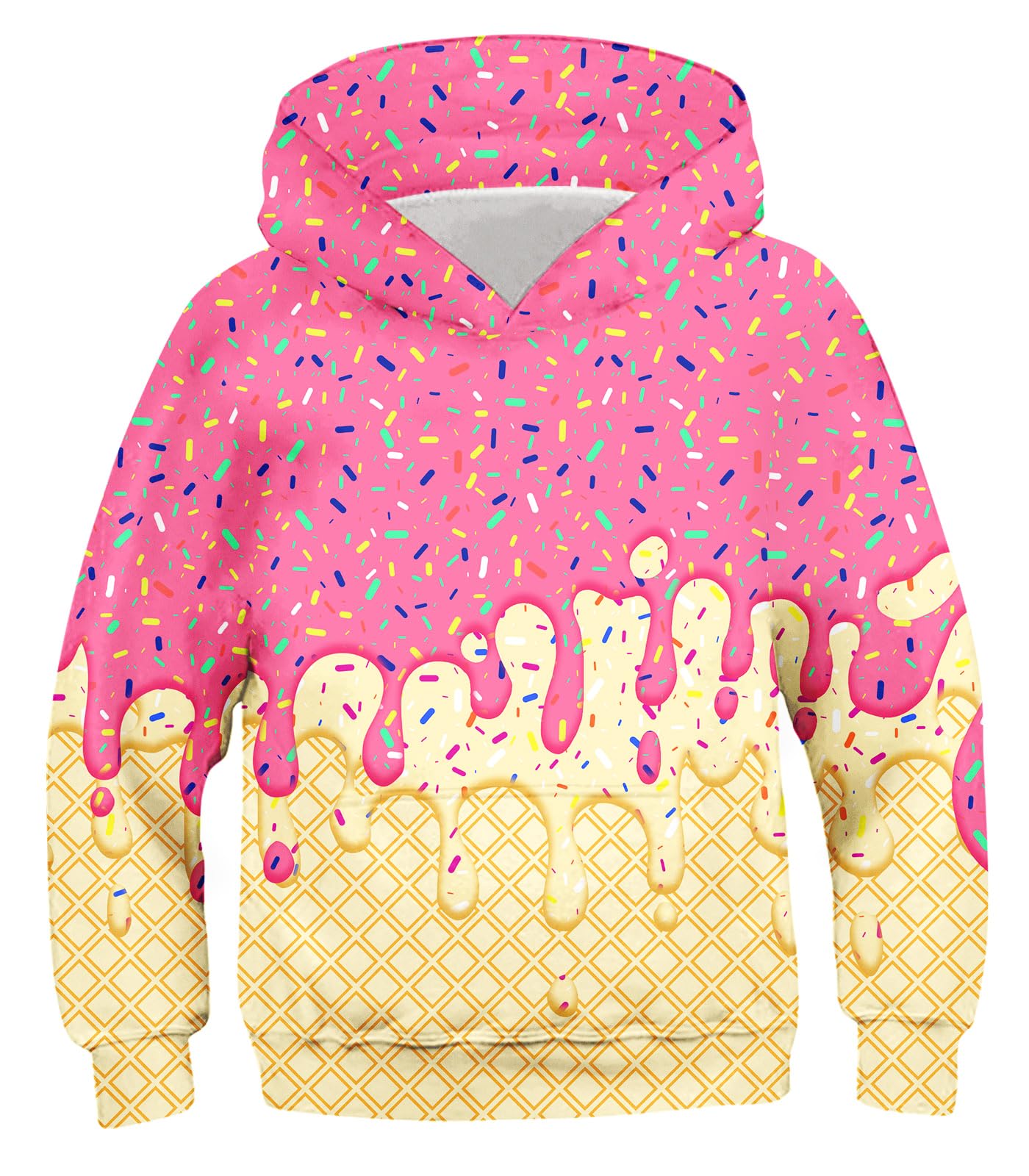 Move Dance Boys Hoodies Ice Cream Baseball Pullover Sweatshirts Size 7-16