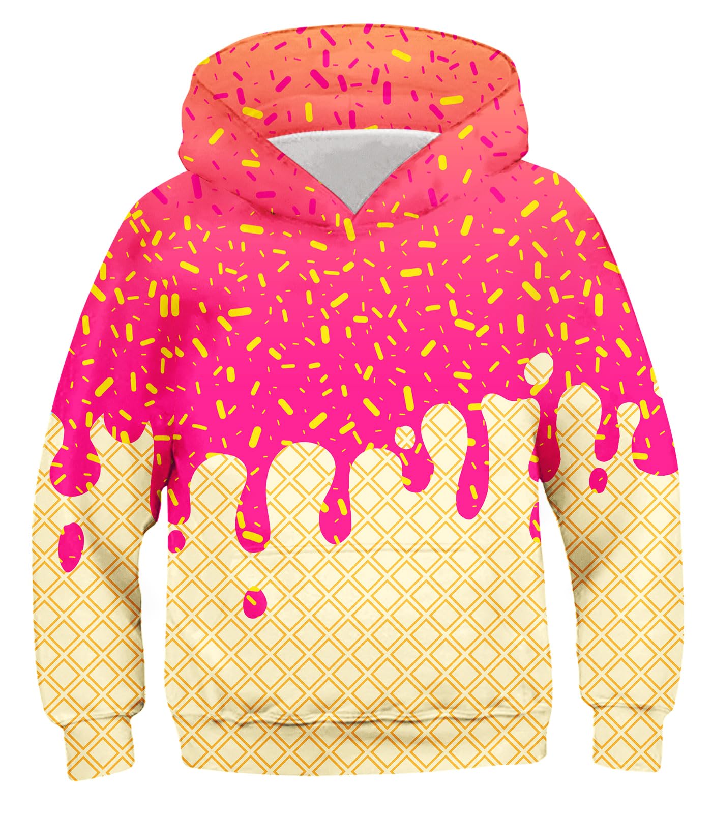 Move Dance Boys Hoodies Ice Cream Baseball Pullover Sweatshirts Size 7-16