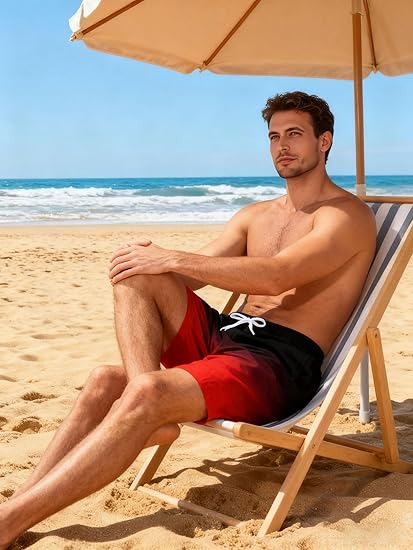 Cozople Mens Swim Trunks 7Inch with Compression Liner Quick Dry Swimsuit Swim Shorts Phone Pocket Swimwear