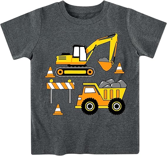 Funnycokid Toddler Boys Shirts Graphic T-Shirt Kids Short Sleeve Tees 2-6 Years