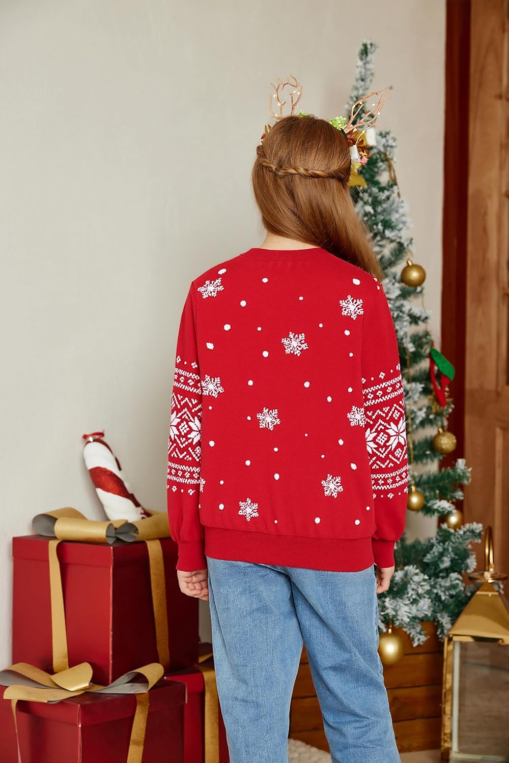 Boys Girls Ugly Christmas Sweater 3D Cool Long Sleeve Knitted Sweatshirt Cozy Crewneck Pullover Jumper 3-12 Years