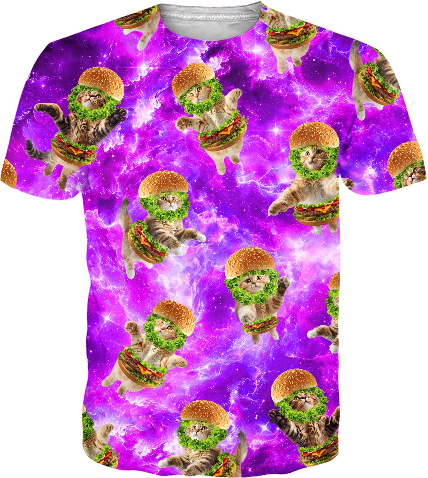 RAISEVERN Mens T-Shirts Cool Novelty Crewneck Short Sleeve Funny Graphic Top Casual Tees for Women