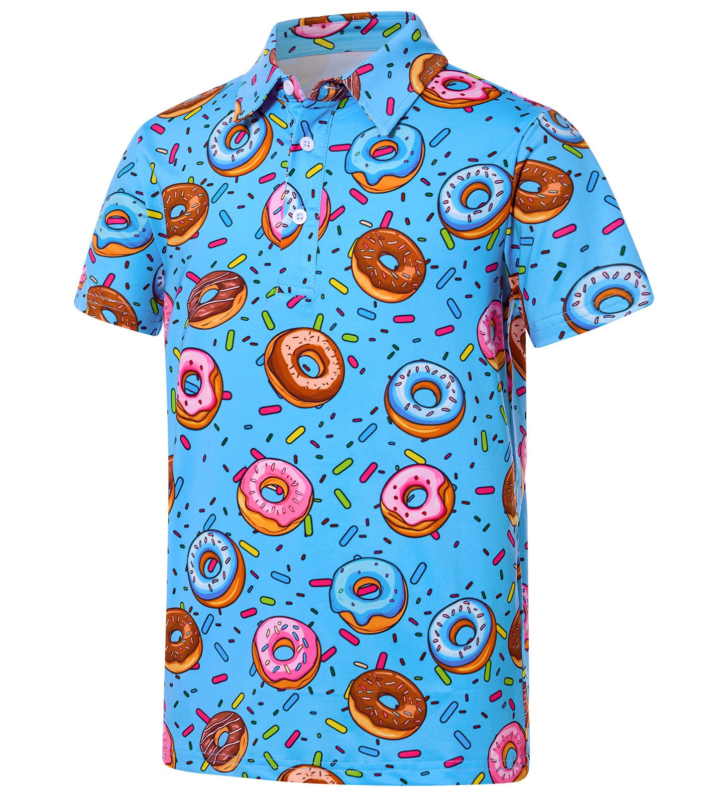 Boys Performance Polo Shirt Short Sleeve Golf Clothes for Hawaiian Active Casual Size 5-14