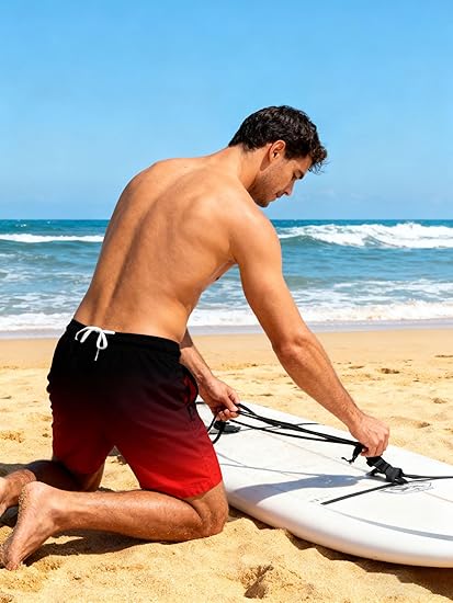 Cozople Mens Swim Trunks 7Inch with Compression Liner Quick Dry Swimsuit Swim Shorts Phone Pocket Swimwear