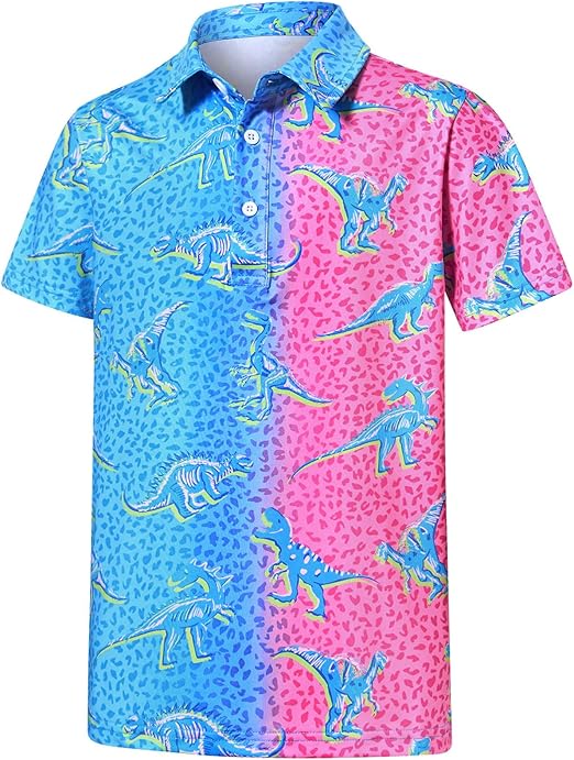 Boys Performance Polo Shirt Short Sleeve Golf Clothes for Active Casual Size 5-14