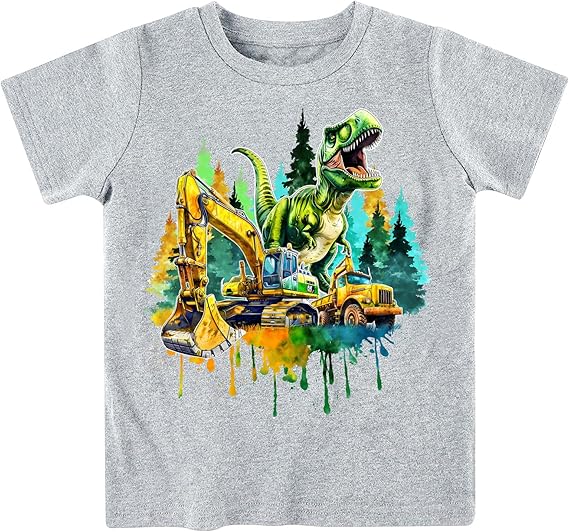 Funnycokid Toddler Boys Shirts Graphic T-Shirt Kids Short Sleeve Tees 2-6 Years