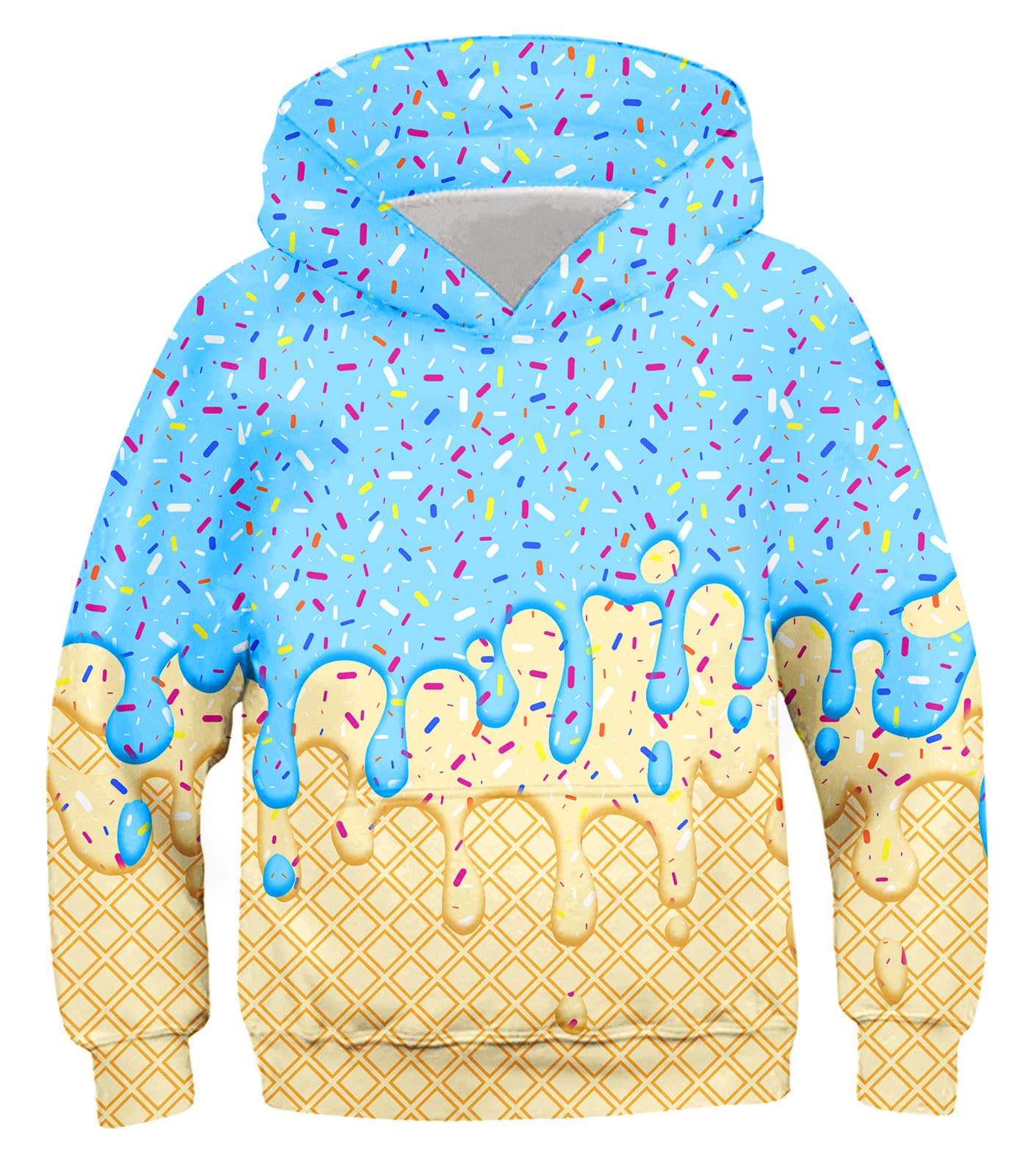 Move Dance Boys Hoodies Ice Cream Baseball Pullover Sweatshirts Size 7-16