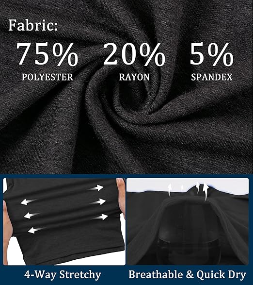 Cozople Men's Performance Polo Shirts Short Sleeve Solid Retro Golf Shirt for Men Dry Fit Players Shirt with Pocket