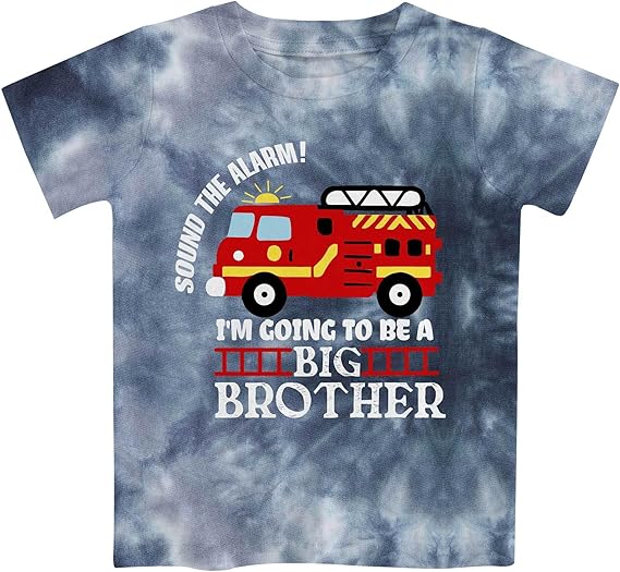 Funnycokid Big Brother T Shirt for Toddler Boys Tee Construction Promoted Short Sleeve 1-6 Years