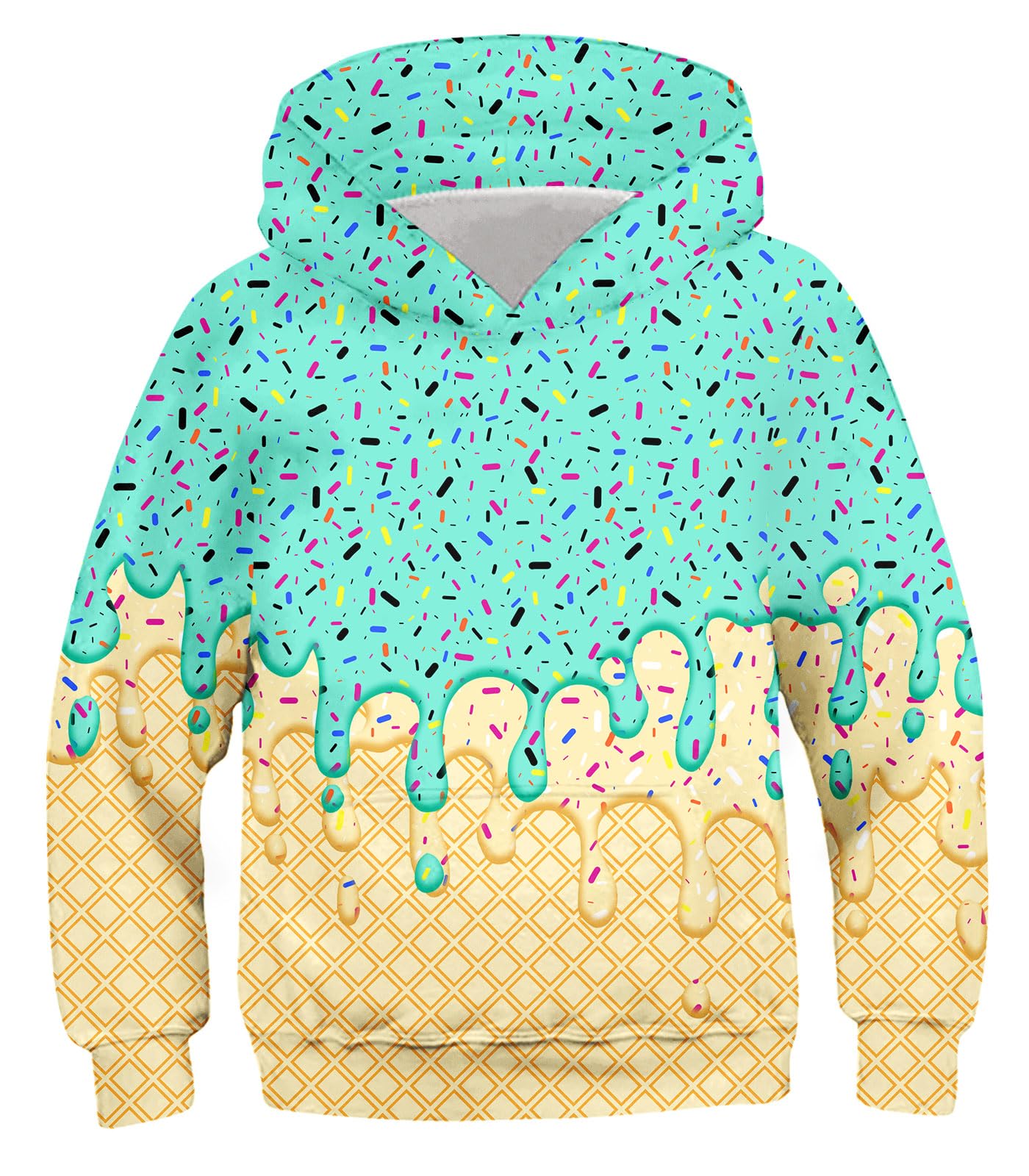 Move Dance Boys Hoodies Ice Cream Baseball Pullover Sweatshirts Size 7-16