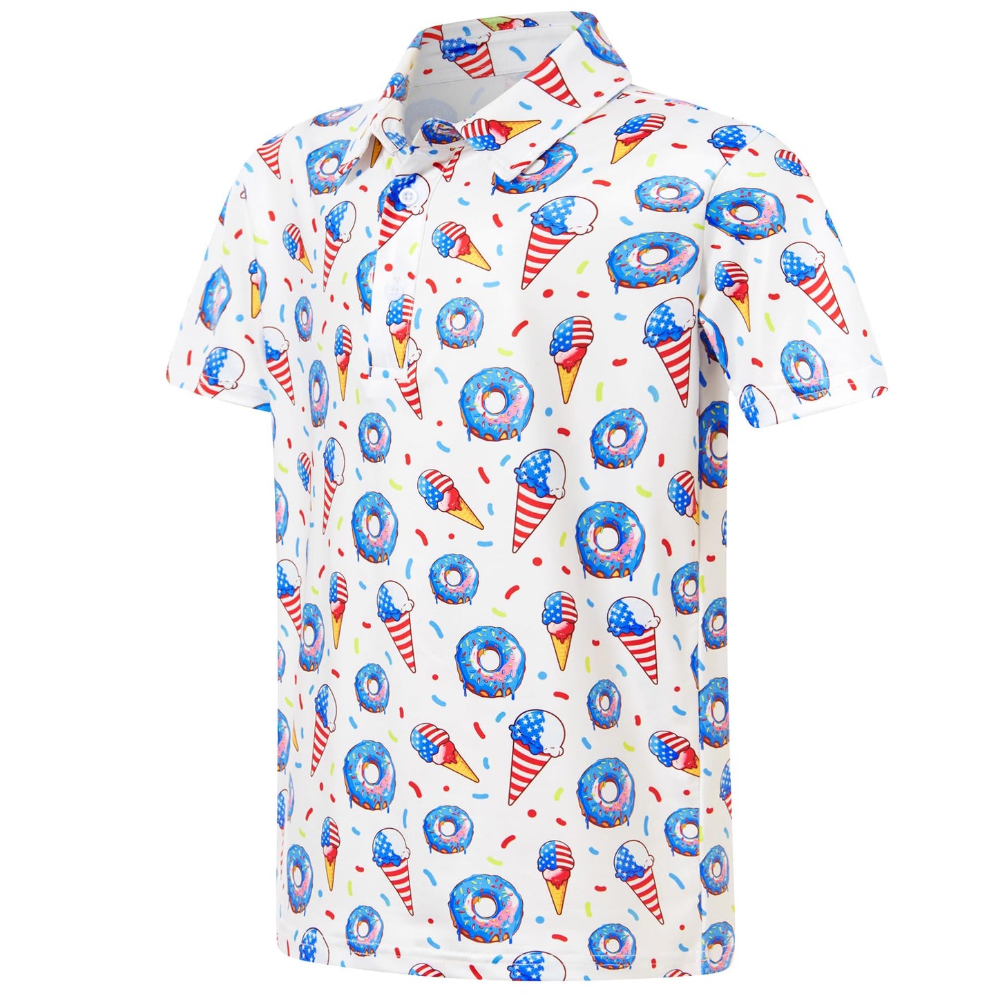 Boys Polo Shirts Hawaiian Golf Clothes Fashion Short Sleeve Kids Cool School Uniform 5-14T