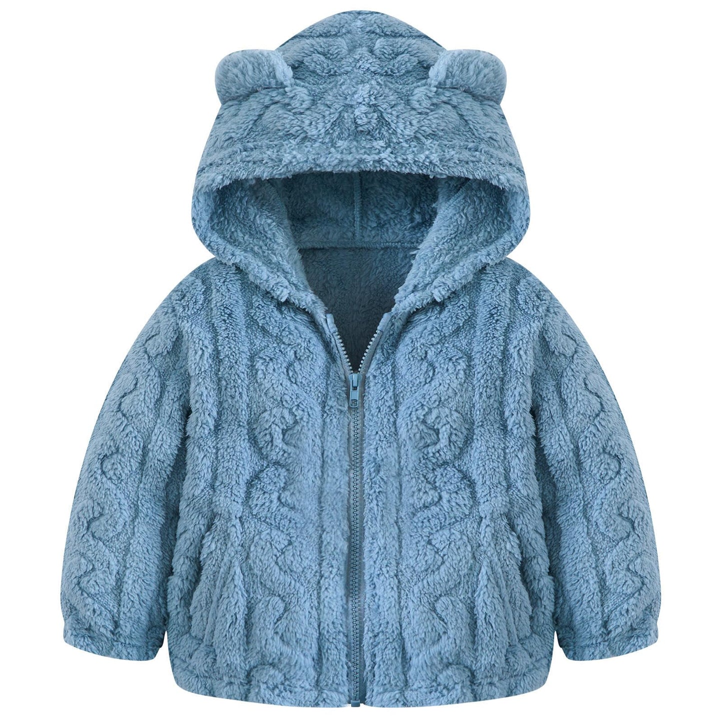 Toddler Fleece Jacket Girls Warm Coats Winter Outerwear 2-6 Years