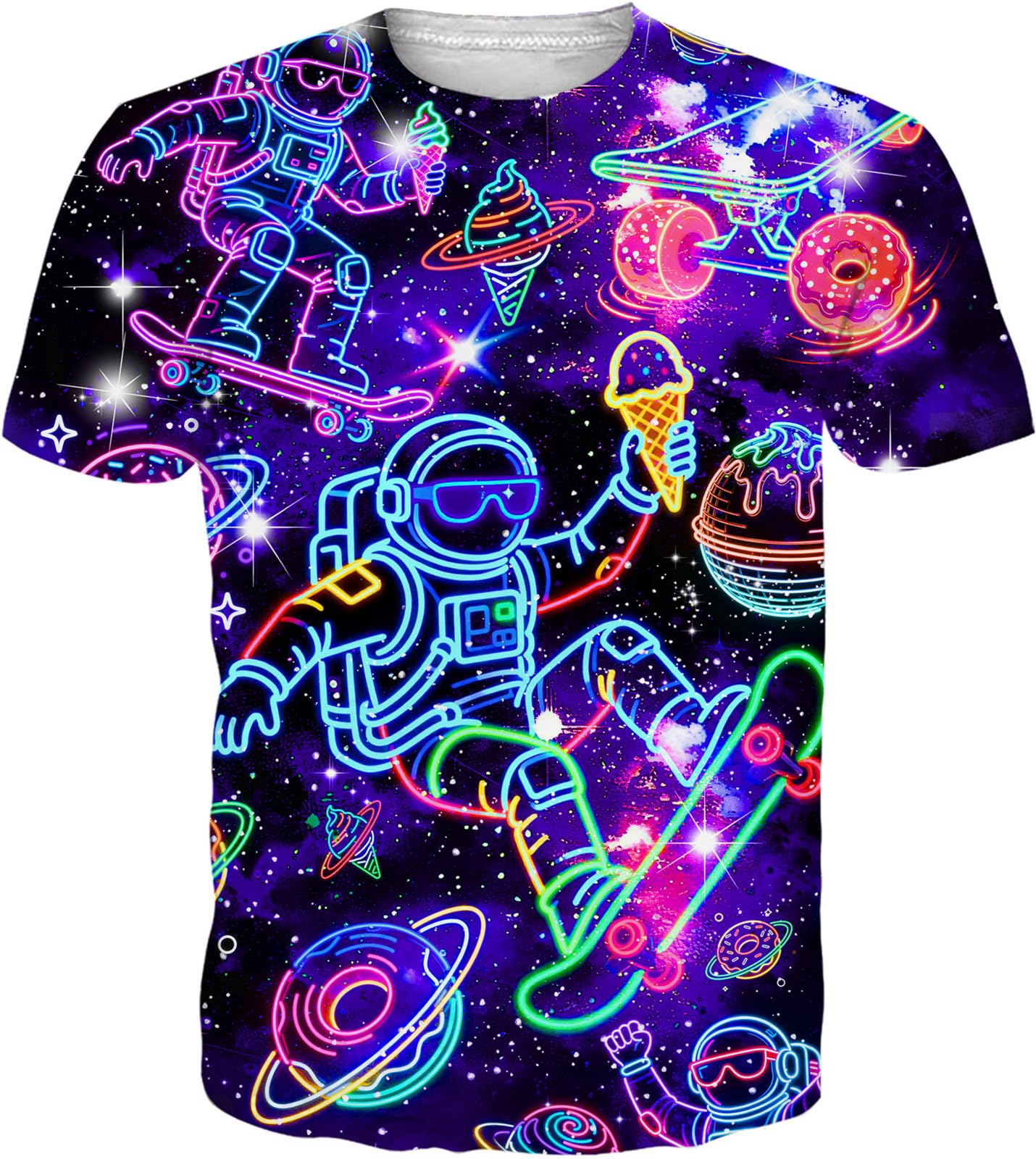 RAISEVERN Mens T-Shirts Cool Novelty Crewneck Short Sleeve Funny Graphic Top Casual Tees for Women