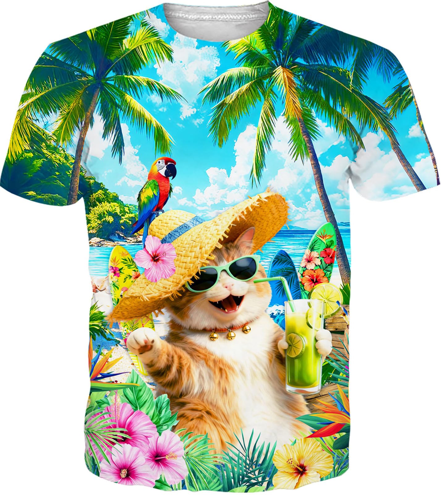 RAISEVERN Mens T-Shirts Cool Novelty Crewneck Short Sleeve Funny Graphic Top Casual Tees for Women