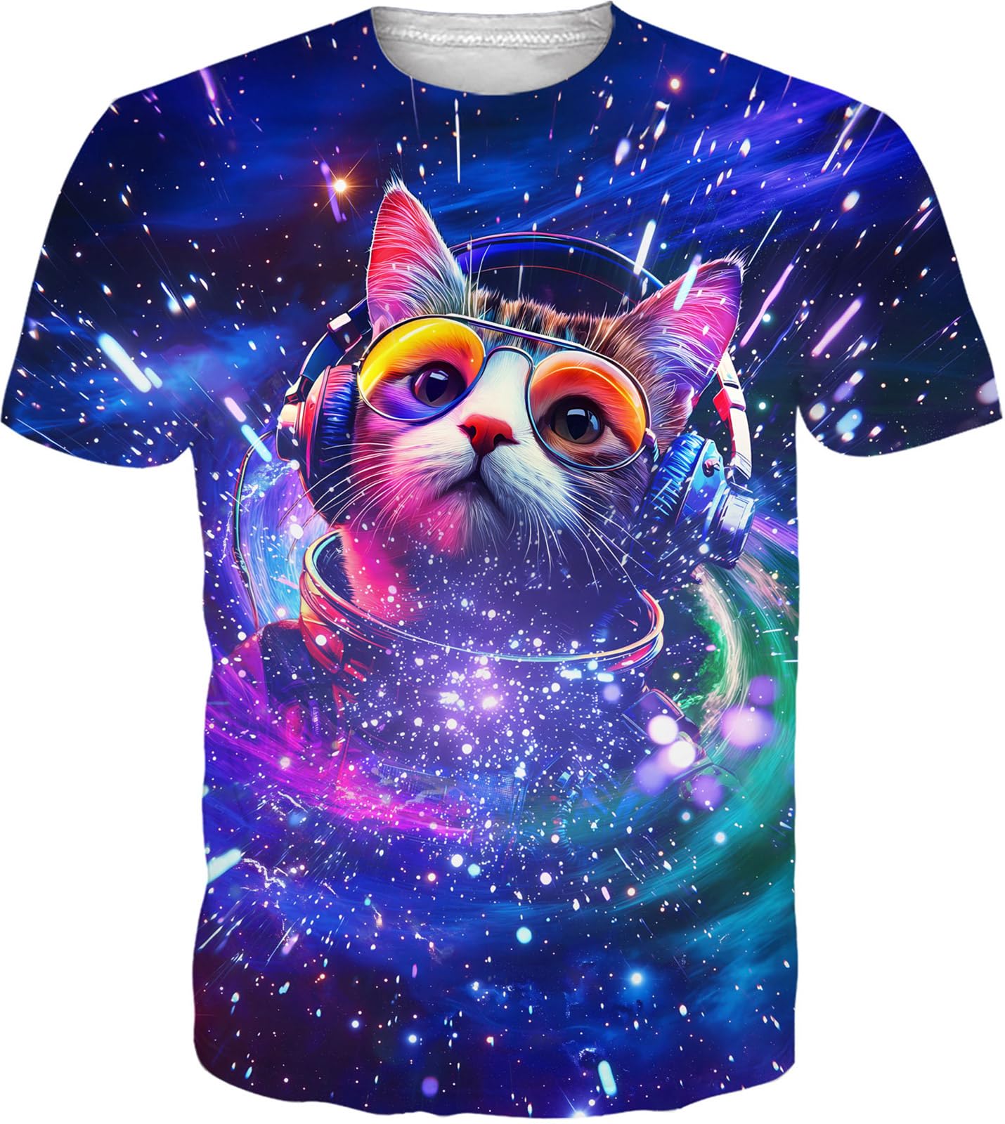 RAISEVERN Mens T-Shirts Cool Novelty Crewneck Short Sleeve Funny Graphic Top Casual Tees for Women