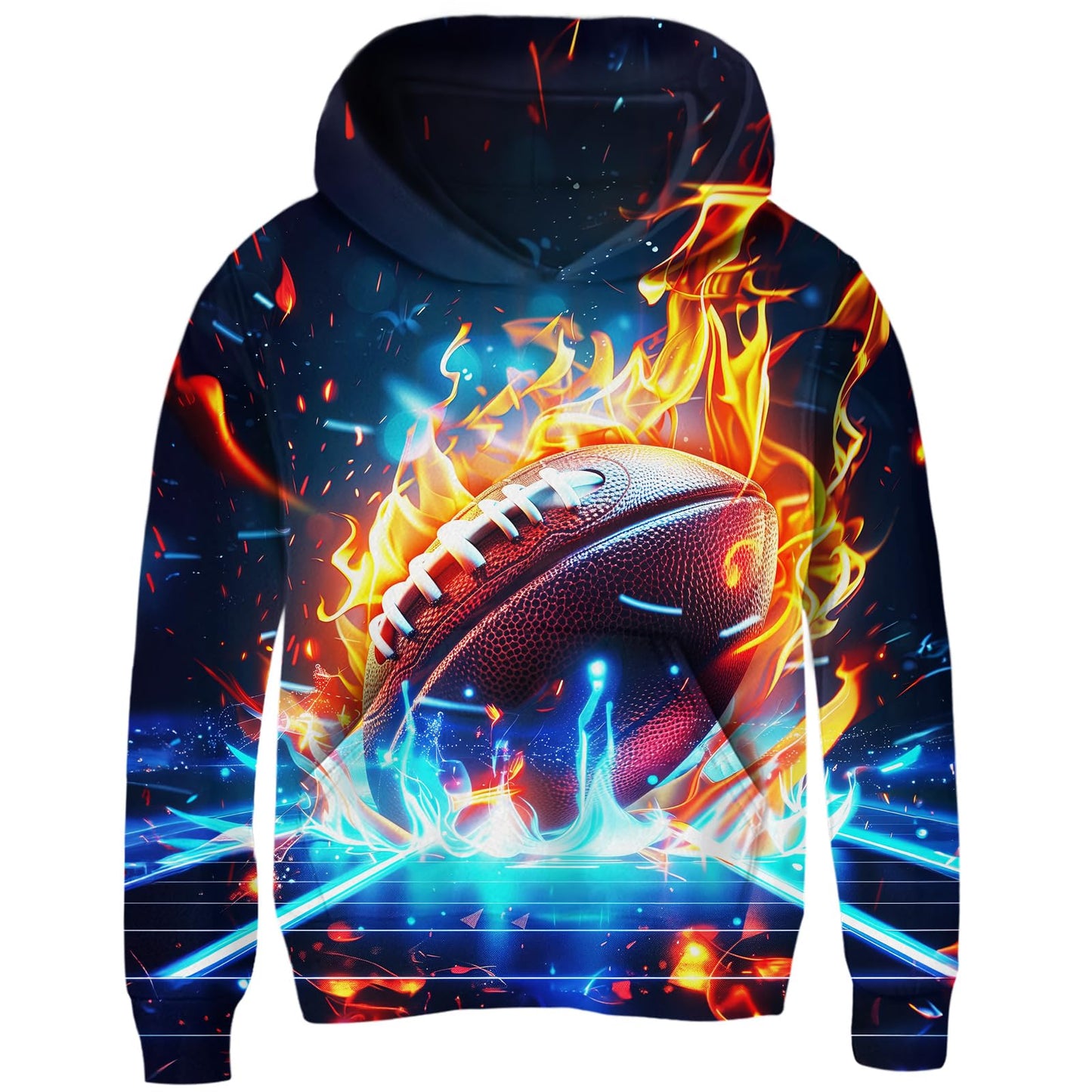 Funnycokid Boys Hoodies Kids 3D Graphic Pullover 6-16 Years | Warm fleece sweatshirt with a hood and front pocket for school and daily wear.
