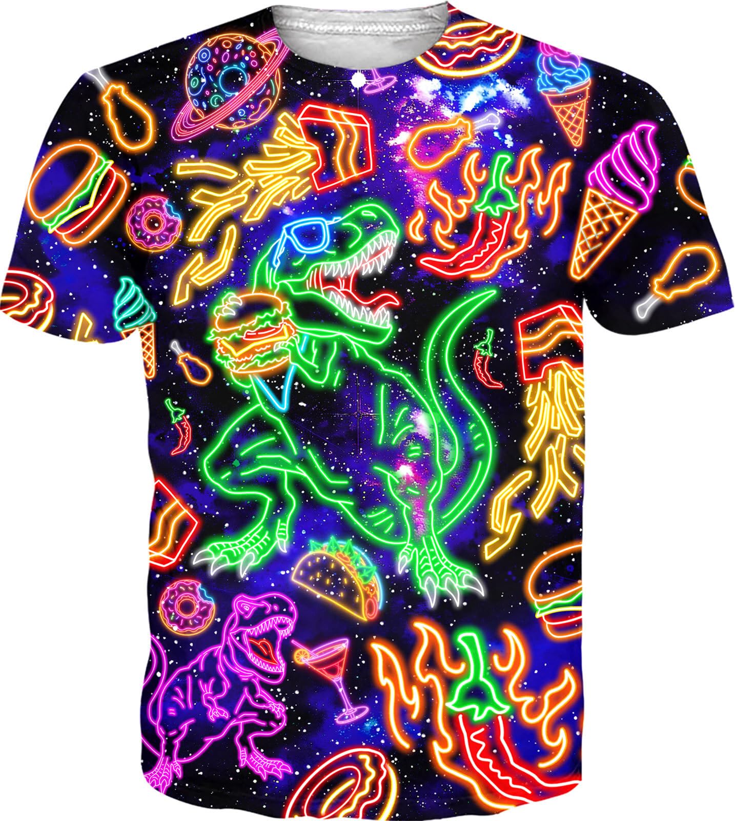 RAISEVERN Mens T-Shirts Cool Novelty Crewneck Short Sleeve Funny Graphic Top Casual Tees for Women