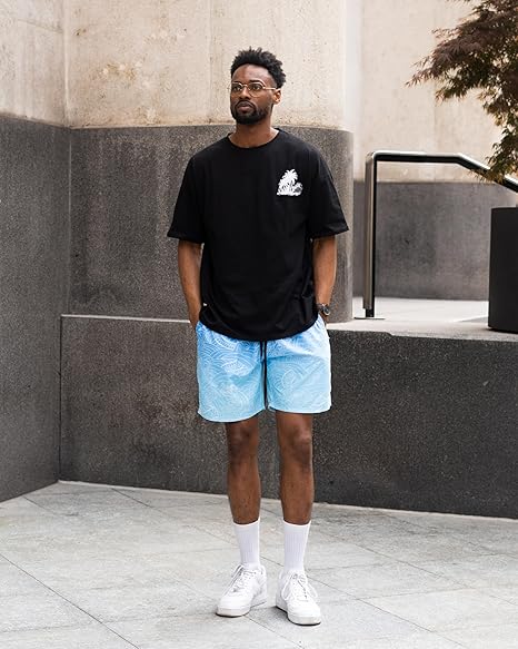 Cozople Mens Swim Trunks 7Inch with Compression Liner Quick Dry Swimsuit Swim Shorts Phone Pocket Swimwear