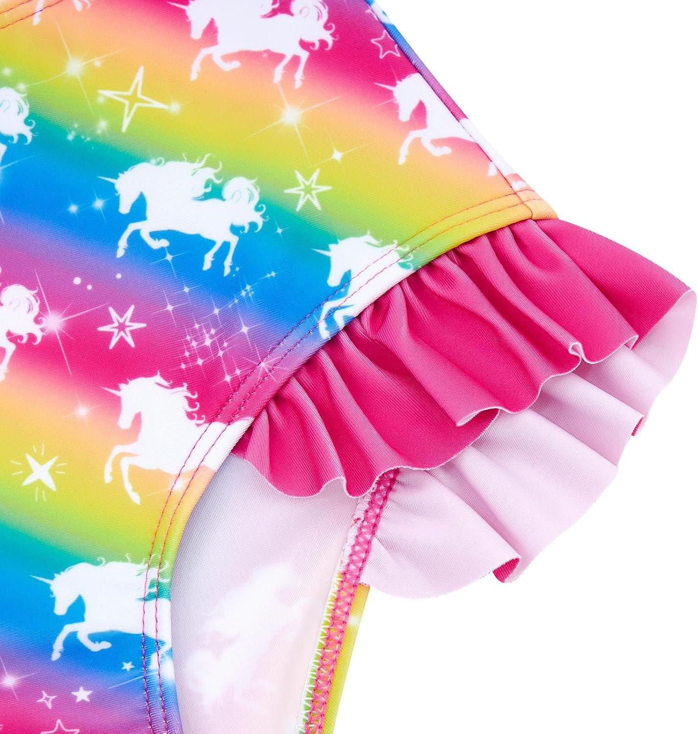 Funnycokid Girls Swimsuit Kids Bathing Suit 3-7 Years Rashguard Swimwear Long Sleeve 3 Piece Toddler