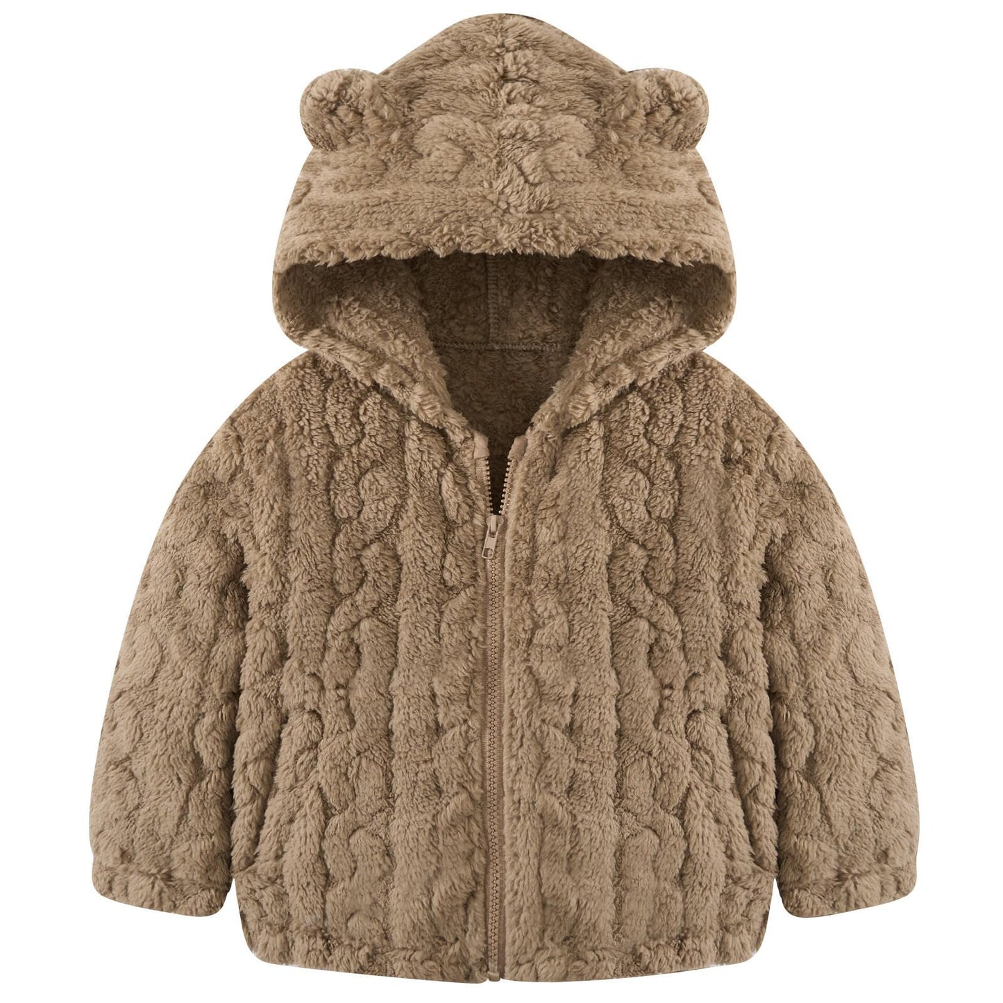 Toddler Fleece Jacket Girls Warm Coats Winter Outerwear 2-6 Years