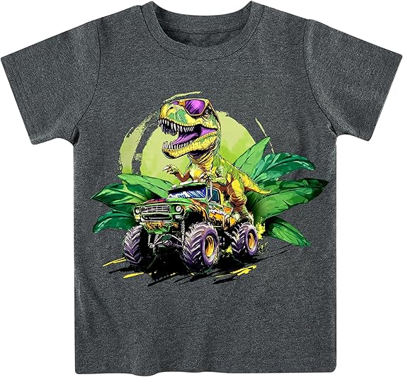 Funnycokid Toddler Boys Shirts Graphic T-Shirt Kids Short Sleeve Tees 2-6 Years