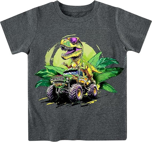 Funnycokid Toddler Boys Shirts Graphic T-Shirt Kids Short Sleeve Tees 2-6 Years